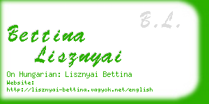 bettina lisznyai business card